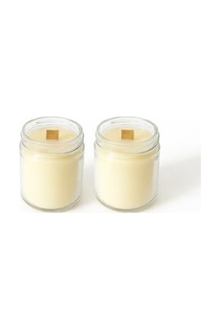 Ns-era 2 Adet Lavanta Bergamot Yasemin Kokulu Dekoratif Ahşap Fitil 200 Ml Kutulu Hediyelik Set Kavanoz Mum Çok Renkli