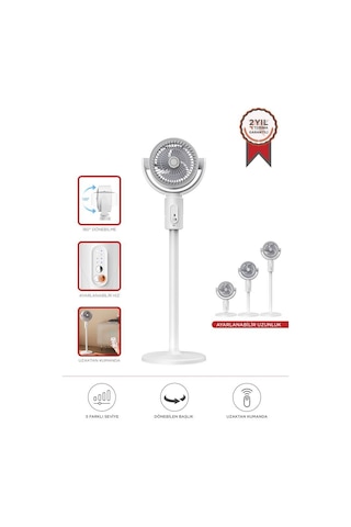 Torima F1 Air Fan Beyaz Kumandalı Yarlanabilir Vantilatör