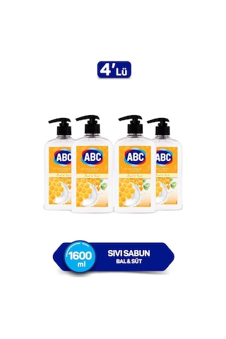 Abc Sıvı Sabun Bal & Süt Beyaz 4 x 400 ML