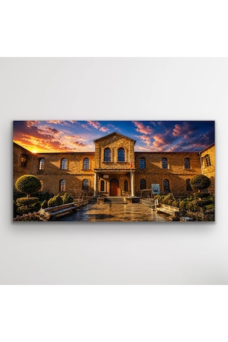 Tarihi Yozgat Lisesi Kanvas Tablo 40x80 Cm Çok Renkli