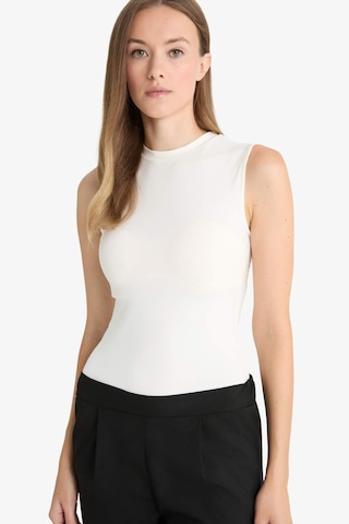 Defacto Slim Fit Dar Kesim Yarım Balıkçı Yaka Kolsuz Çıtçıtlı Body F9794ax25hser105 Ekru