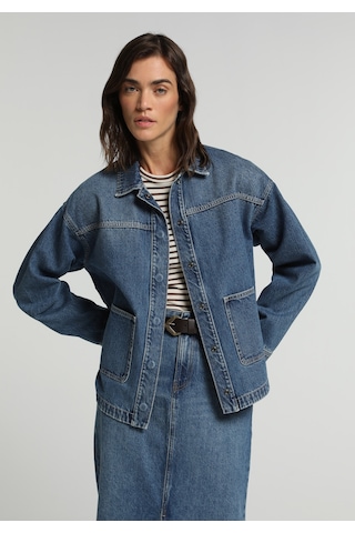Colin's Colins Oversize Fit Kadın Mid İndigo Denim Shacket Cl1082790 Q1.v2 Dn45177