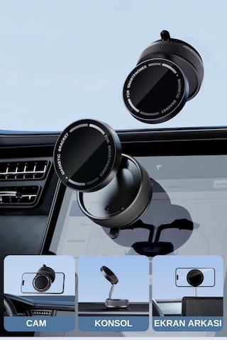 Wearfitpro Her Alana Uyumlu 360 Derece Dönebilen Çok Açılı Magsafe Özellikli Güçlü Telefon Tutucu Beyaz