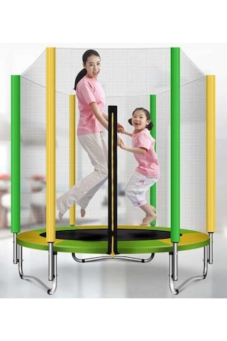 Hepitop Koruma Fileli Katlanabilir Çocuk Trambolini 140 CM
