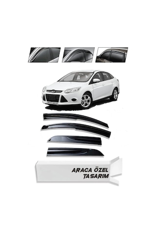 Cam Rüzgarlığı Ford Focus 2 2004-2010 Sedan Mügen Tip Piano Black