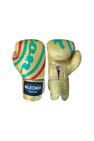 Leon Curved Deri Kick Boks Ve Muay Thai Eldiveni Altın