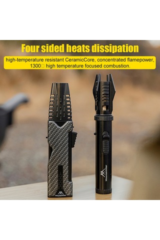 Symbee Tip B Karbon Fiber Alev Torchu - Dışarıda Barbekü, Pişirme, Kuyruk Tüyü Yakma, Isıtma Ve Kaynaklama Aleti Gaz Ve Çakmak Taşı Yok Çok Renkli
