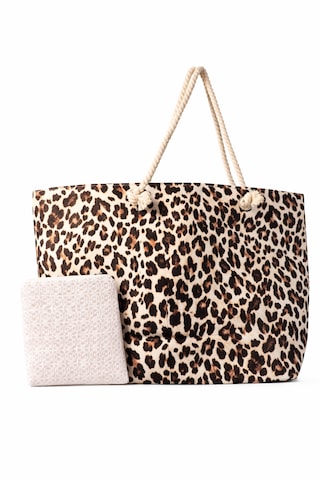Kadın Leopar Çanta-renkli - Fermuarlı- 50 35 Cm - Aquatolia - Leopar Desenli - Plaj Çantası Leopar Desen