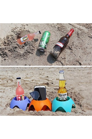 Ccgloball 5 Adet Plaj Tatil Aksesuarları Essentials - Plaj Kumu Bardak Altlıkları Içecek Bardak Tutucular, Plaj Gezisi Aile Arkadaşları Için Olmazsa Olmazlar Çok Renkli Çok Renkli