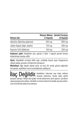 Canfeza Sezgin Koenzim Q10 - Spirulina