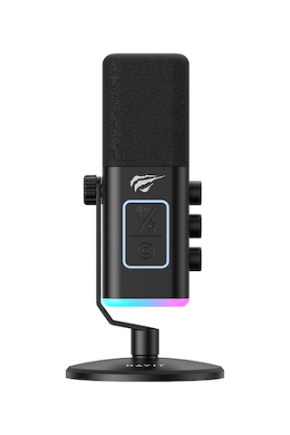Havit Gamenote Gk71 Rgb Profesyonel Yayıncı Oyuncu Mikrofonu Type-c Xlr 24bit/192kh