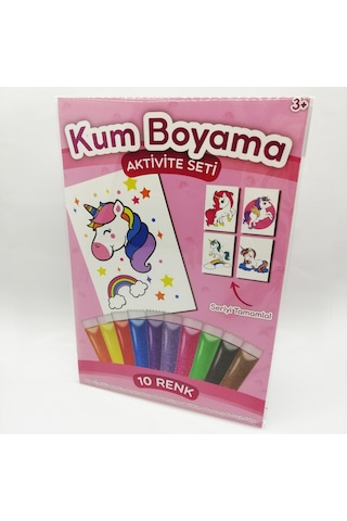 Parıltılı Unicorn Kum Boyama Aktivite Seti Parıltılı Unicorn Kum Boyama Aktivite Seti
