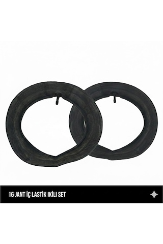 16 Jant İç Lastik 2'li Set - 16x1.75 / 2.125 Uyumlu - Oto Kalın Sibop 2 Adet Bisiklet İç Lastiği