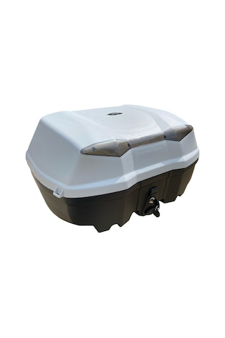 Tien 52 Litre Motosiklet Arka Çantası Otomatik Kilit Sırt Dayamalı Gri
