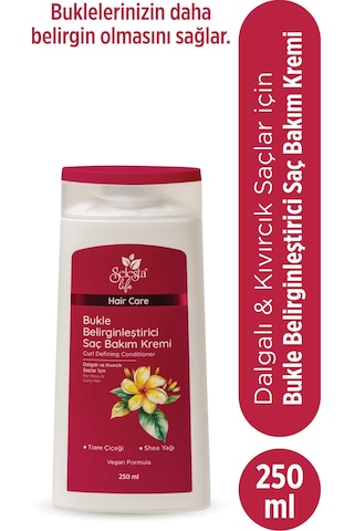Selesta Life Tiare Çiceği Ve Shea Yağı Özlü Bukle Belirginleştirici Saç Bakım Kremi Dalgalı Ve Kıvırcık 250 Ml