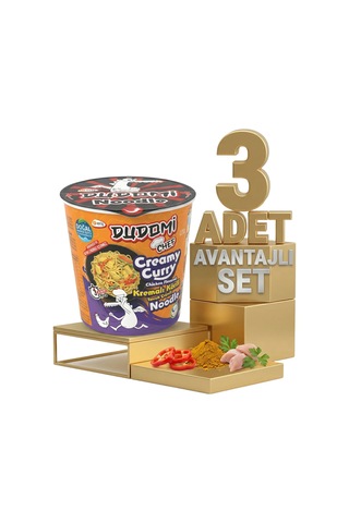 Dudomi Bardak Kremalı Körili Tavuk 3x80 Gr