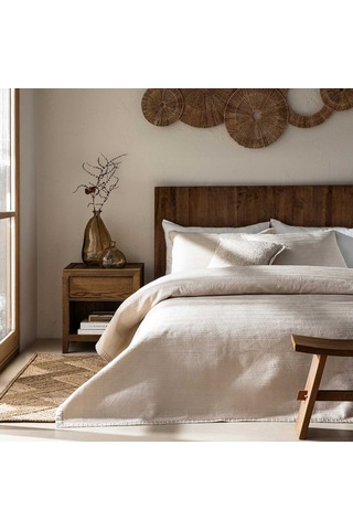 Lavin %100 İpek Yatak Örtüsü Seti 280x260cm Fildişi