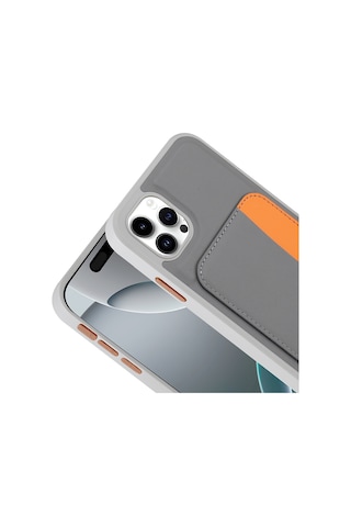 Apple iPhone Uyumlu 11 Kılıf Kartlıklı Kamera Yükseltili Silikon Pazarplus Lacivert