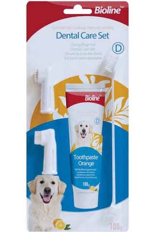 Bioline Portakal Aromalı Köpek Ağız Bakım Seti 100 G