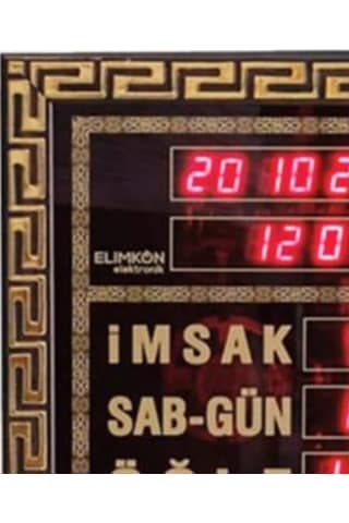 Elimkon Ev Ofis Tipi Deoratif İmsakiye Altın