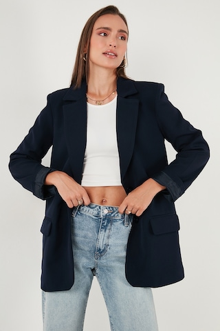 Lela Relaxed Fit Mono Yaka Cepli Blazer Bayan Ceket 611Bc00132 Lacivert