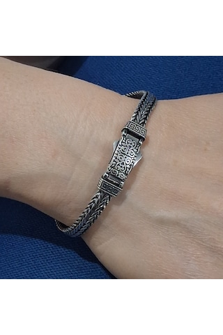 925 Ayar Gümüş Yeni Model Erkek Bileklik 5.5  Mm