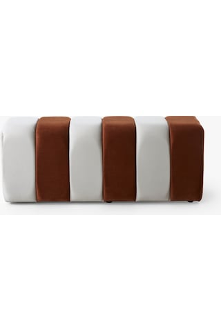 Premium Büyük Yarmalı Yatak Ucu Bench & Makyaj Masası Pufu Modern, Şık & Dekoratif Kahverengi Kahverengi