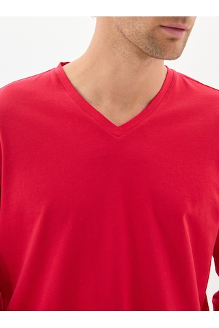 Erkek T-shirt 40816 - Kırmızı Kırmızı