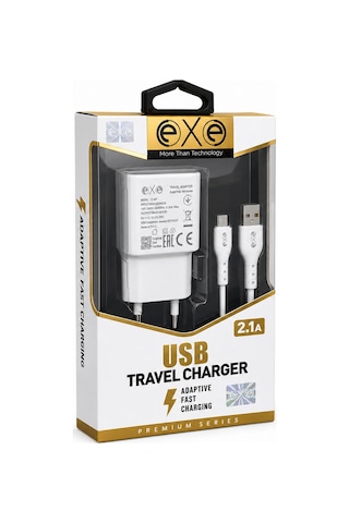 Exe E-307 2.1a Usb Seyahat Şarj Adaptörü Micro Usb Kablolu