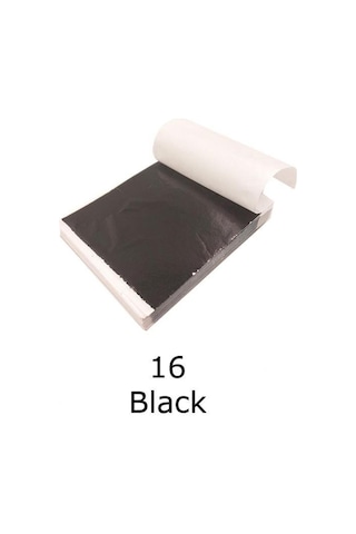 Varak Kaplama Yaprak Metalik Folyo 9x9cm 10lu 16 Black R5799f-16 Karışık