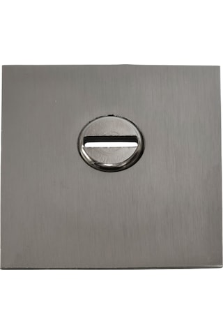Kare Çelik Kapı Rozeti Çelik Emniyet Aynası Metal Kapağı Seti Saten Gri