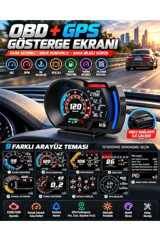 Volkswagen Caddy Iv 2015-2020 Uyumludur Obd2 Gps Hız Devir Gösterge Ekranı