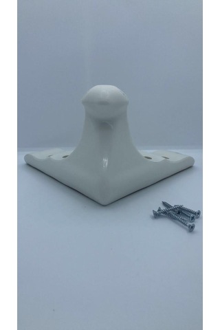 Karakoçaksesuar Karakoç, Lüx 12Cm Dekoratif Plastik Beyaz Mobilya Ayağı (4 Adet)