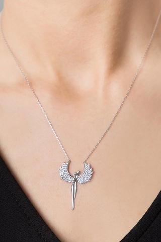 Papatya Silver 925 Ayar Gümüş Rodyum Kaplama Sevgili Melek Kolye