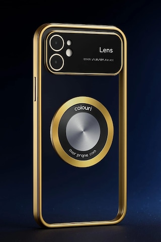 Apple Uyumlu iPhone 11 Kılıf Kamera Korumalı Magsafe Colourl Gold