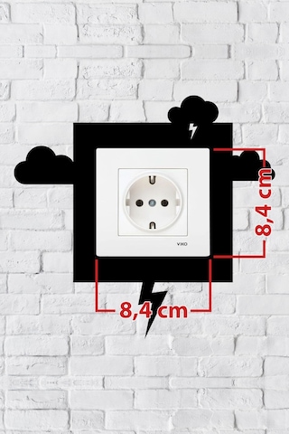 Şimşek Tasarım Priz Çerçevesi İç Ölçü 8,4x8,4 Cm Dekoratif Priz - Anahtar Çerçevesi