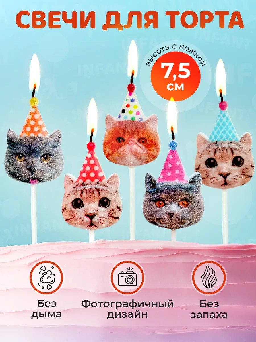 Infant Kedi Figürlü Pasta Mumu 287734027 Diğer