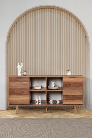 4620 Sina 160 Cm Ahşap Ayaklı , Metal Kulplu Konsol ,söğüt , Oturma Odası , Salon , Tv Ünitesi Diğer