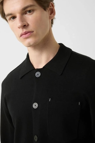 Bogner Olaf Lüks Klasik Stil, Erkek Yün Triko Ceket Siyah