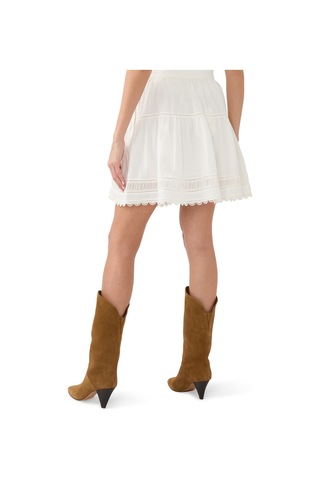 Ulla Johnson Romantik Mini Etek Beyaz
