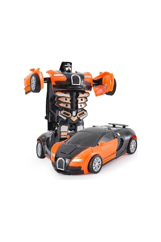 Soulader Tek Tuşla Hızlı Dönüşen Robot Oyuncak Araba - Çocuklar İçin Ataletli Ve Çarpışmalı Şekil Değiştiren Süper Oyuncak