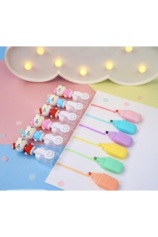 Hello Kitty Fosforlu Kalem 6lı-1538 Çok Renkli