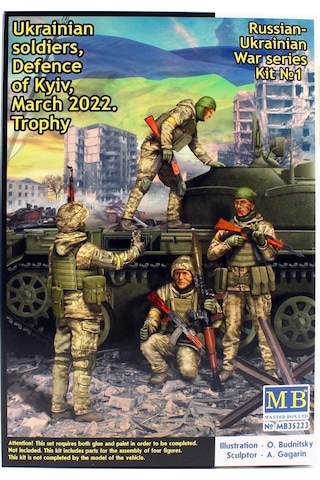 Masterbox 35223 1/35 Ölçek, Ukrayna Askerleri, Kiev Savunması Mart 2022, Plastik Figür Kiti-51546