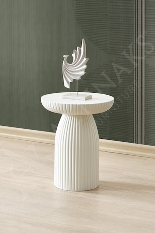 Diamond, Bohem Sehpa,tekli Sehpa,yan Sehpa,zigon Sehpa - Aytaşı & Aytaşı Renkli Tabla Aytaşı Renk Gövde & Aytaşı Renk Tabla