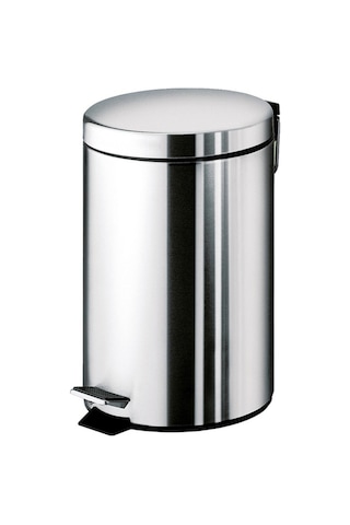 Çöp Kovası, Pedallı, 5lt - Parlak Paslanmaz Çelik Parlak Paslanmaz Çelik