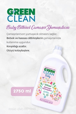 Green Clean Baby Çamaşır Yumuşatıcı 2750 Ml 7 Al 6 Öde Ve Rosie Hediye