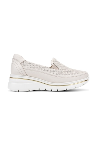 Tamer Tanca Kadın Hakiki Deri Krem Sneakers & Spor Ayakkabı 298 3200 Bn Ayk Y26 Krema Pen