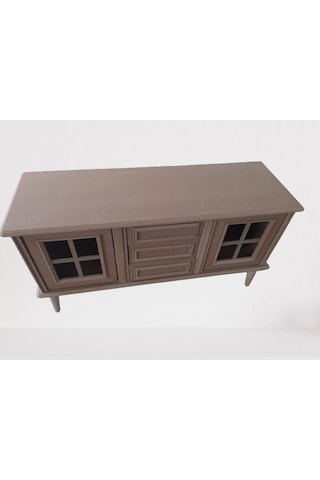 Tv Sehpa Windovs Nakış Klasik Model Ahşap Kayın Torna Retro Ayak Ham125cm Elyapım