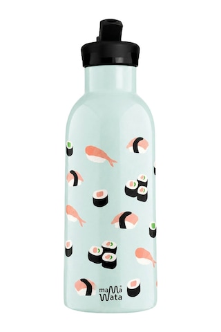 Mamawata Sushi Pipetli Çocuk Termos Matara 470 Ml Paslanmaz Çelik Sızdırmaz Yalıtımlı Suluk Buz Mavi