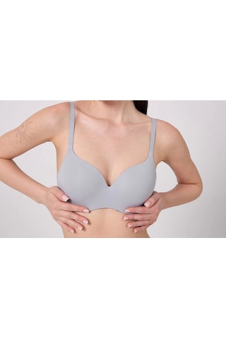 Freshness Msf02 Geniş Sırt Kuşaklı Lazer Kesim Sütyen Gri